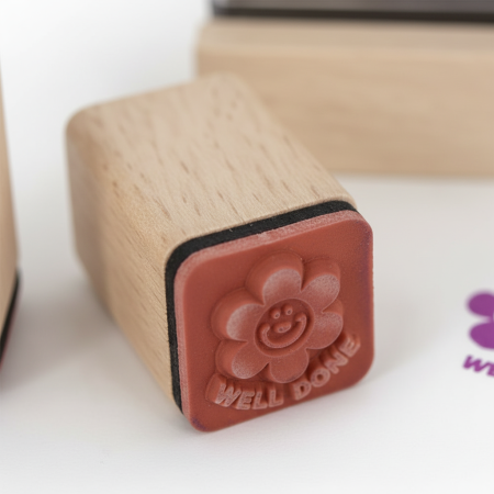 Stampile din lemn cu cerneala pt.profesori, mesaje de recompensa, Trendhaus set 6 bucati [2]