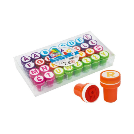 Accesorii Scolare - Stampile pentru copii Fiorello, litere, 6 culori, set de 32 modele