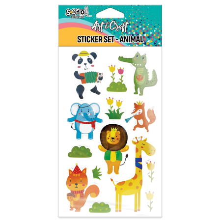 Abțibilduri creative - Stickere 3D - Animale S-Cool
