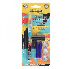 Stilou cerneala cu stergere Strigo - 2 rezerve si radiera POP ART [2]