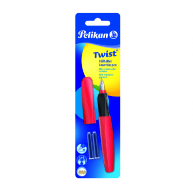 Stilouri - Stilou twist fiery rosu, penita M cu 2 rezerve