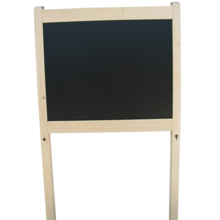 Table magnetice pentru copii - Tabla de scris cu creta mica, 40x30cm, negru, cu trepied de 80cm