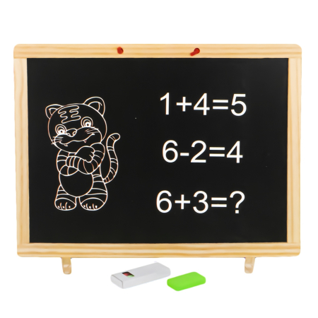 Tablita magnetica din lemn, litere si cifre [1]