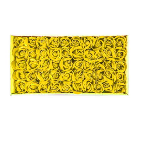 Creative și hobby - Trandafiri decorativi, din sapun, 50 buc/set - GALBEN