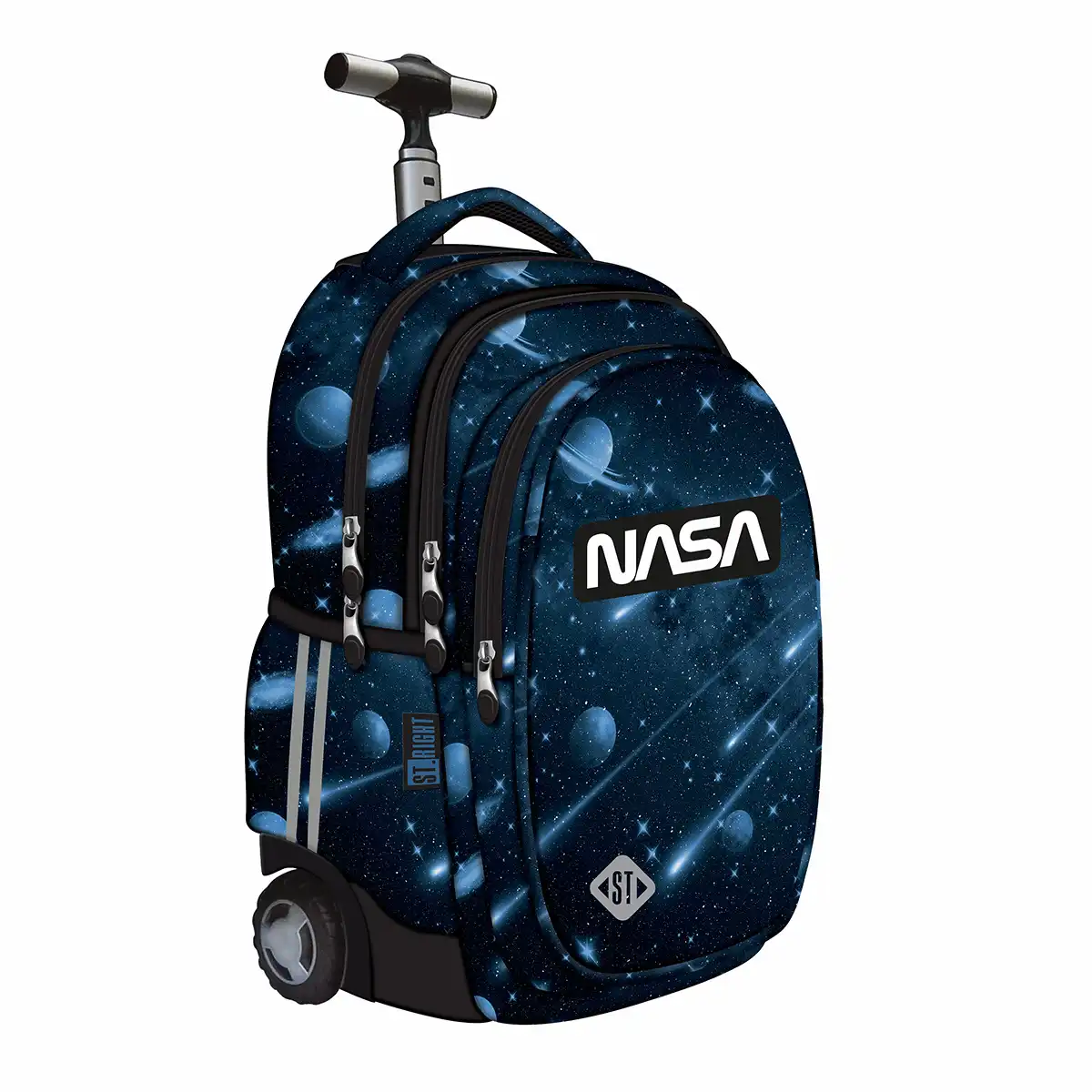 Rechizite Școlare - Troller scol Majewski ST Right, Planete, 4 compartimente, 44x32x25 cm