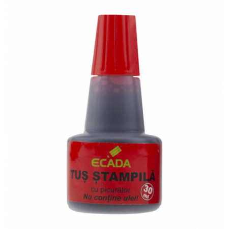 Tușiere si tuș - Tus stampila 30ml ECADA Rosu 99030R