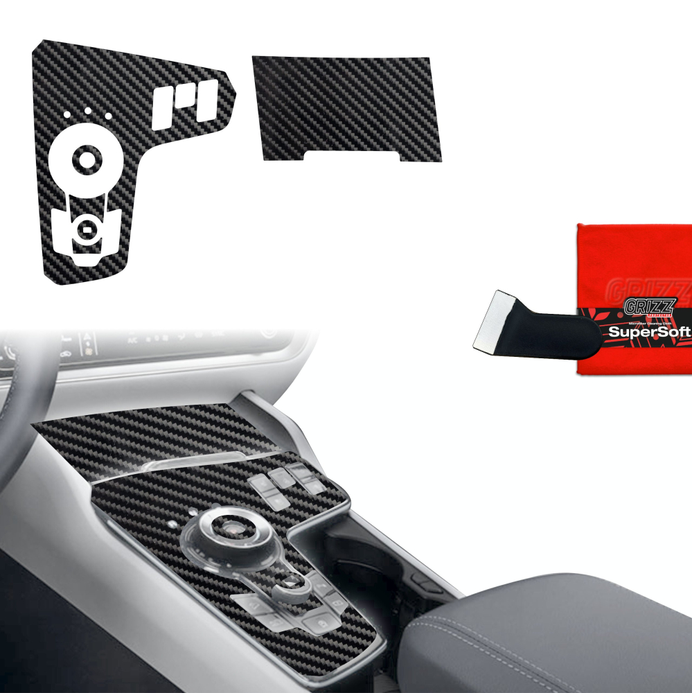 Folie de protecție 6în1 pentru consola centrală - Kia Sportage 5 (2021-2024) Aspect carbon lucios [1]