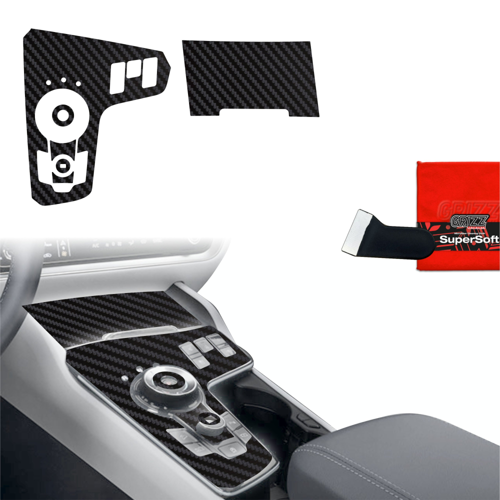 Folie de protecție 6în1 pentru consola centrală - Kia Sportage 5 (2021-2024) Aspect carbon mat anti-amprentă [1]