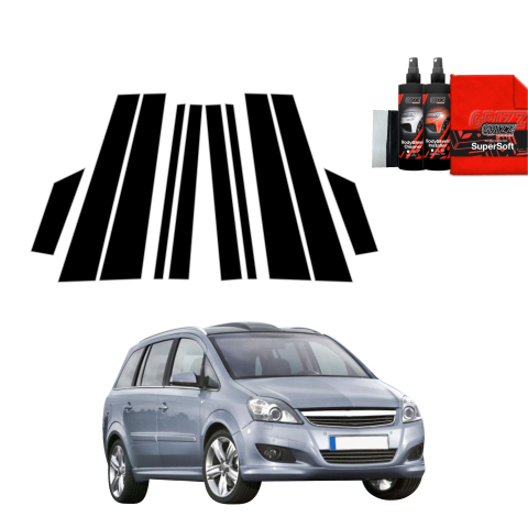 Bodyshield - 10în1 folie de protecție neagră pentru coloana B-C-S - Opel Zafira B Kombi 5D (2010-2014)