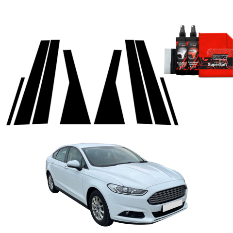 Bodyshield - 8in1 folie de protecție neagră pentru coloana B-C - Ford Mondeo Mk5 Sedan (2014-2019)