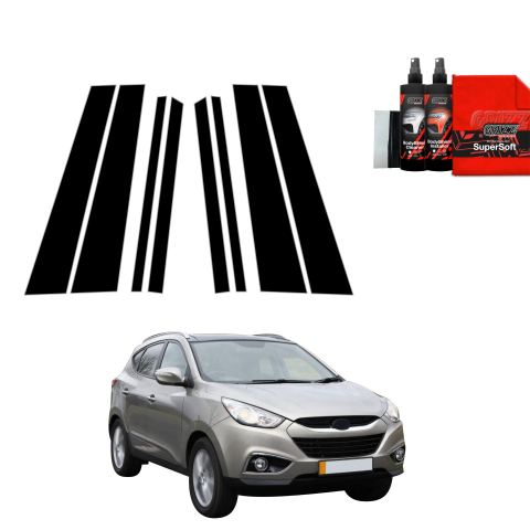 Bodyshield - 8in1 folie de protecție neagră pentru coloana B-C - Hyundai ix35 (2009-2013)