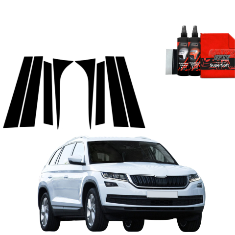 Bodyshield - 8in1 folie de protecție neagră pentru coloana B-C - Skoda Kodiaq (2016- 2023)