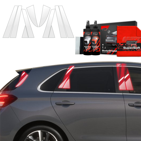 Bodyshield - Folie de protecție 10în1 pentru coloana B-C - Hyundai i30 Hatchback (2020-2026)