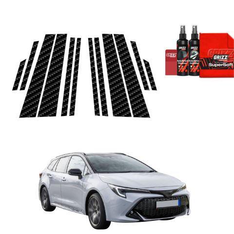 Bodyshield - Folie de protecție 12în1 din carbon pentru coloana B-C - Toyota Corolla Kombi (2019-2022)
