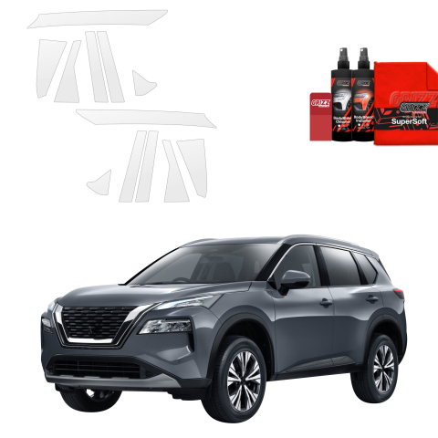 Bodyshield - Folie de protecție 12în1 pentru coloana A-B-C - Nissan X-Trail Facelift (2024-2026)