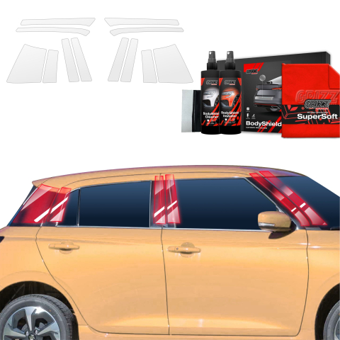 Bodyshield - Folie de protecție 12în1 pentru coloana A-B-C - Suzuki Swift (2024-2026)
