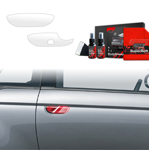 Bodyshield - Folie de protecție 2în1 pentru adâncituri mânere uși - Fiat 500 (2016-2026)