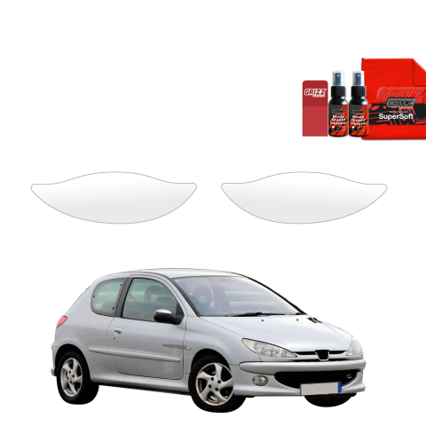 Bodyshield - Folie de protecție 2în1 pentru adâncituri mânere uși - Peugeot 206 (1998-2009)