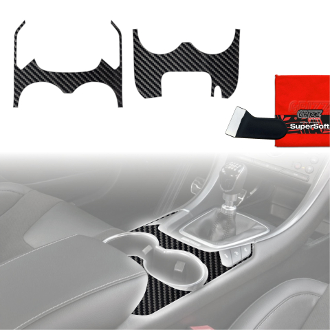 Folie interior - Folie de protecție 2în1 pentru consola centrală - Ford Mondeo MK5 (2014-2022) Aspect carbon lucios