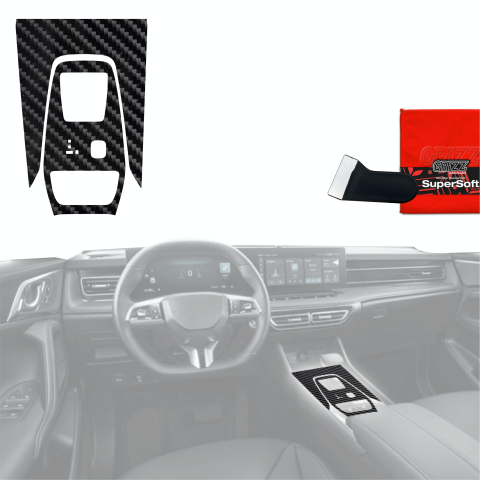 Folie interior - Folie de protecție 2în1 pentru consola centrală - MG HS (2024-2026) Aspect Carbon Lucios