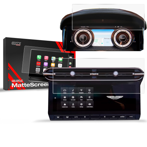 Folie Ecran - Folie de protecție 2în1 pentru ecran pentru Aston Martin DB12 Virtual Cockpit (2024-2026) Anti-Amprentă, Mat