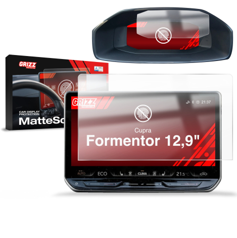 Folie Ecran - Folie de protecție 2în1 pentru ecran pentru Cupra Formentor 12,9" (2024-2026) Anti-Amprente, Mat