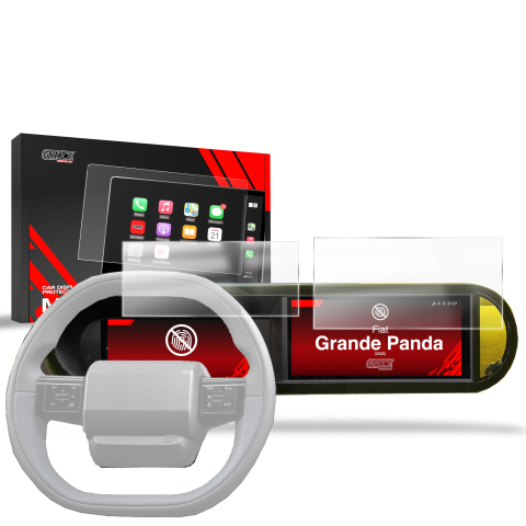 Folie Ecran - Folie de protecție 2în1 pentru ecran pentru Fiat Grande Panda 10,25" (2025-2026) Anti-amprentă, Mat