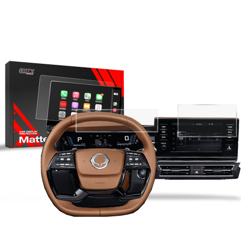 Folie Ecran - Folie de protecție 2în1 pentru ecran SsangYong Torres 9" (2023-2026) Anti-Amprentă, Mat