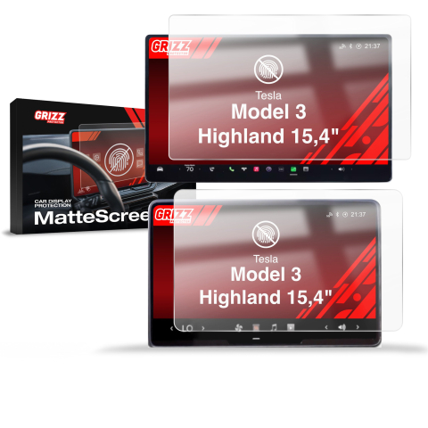 Folie Ecran - Folie de protecție 2în1 pentru ecran Tesla Model 3 Highland (2023-2026) Anti-amprentă, Mat