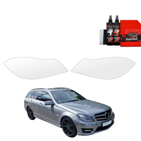 Bodyshield - Folie de protecție 2în1 pentru faruri - Mercedes Benz C Clasa S204 Combi Facelifting (2011-2014)