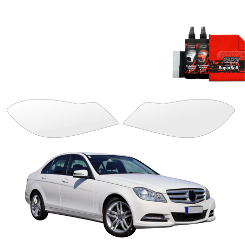 Bodyshield - Folie de protecție 2în1 pentru faruri - Mercedes Benz C Clasa W204 Sedan Facelifting (2011-2014)