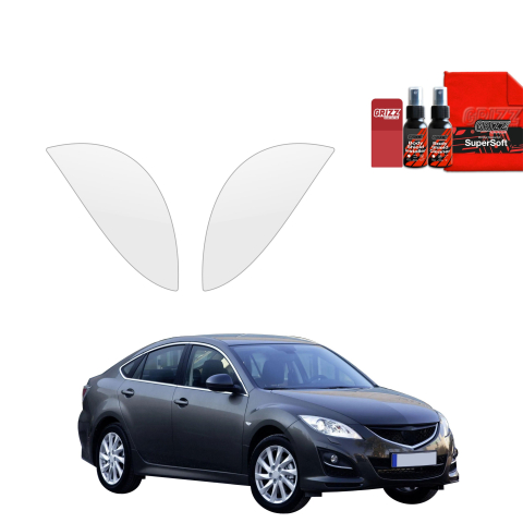 Folie interior - Folie de protecție 2în1 pentru prag lateral spate și față - Mazda 6 2 Sedan 4D (2010-2013)