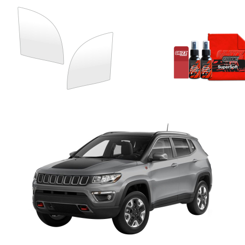 Folie interior - Folie de protecție 2în1 pentru pragurile laterale spate și față - Jeep Compass (2020-2024)