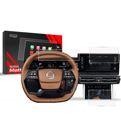 Folie Ecran - Folie de protecție 3în1 pentru ecran SsangYong Torres 9" (2023-2026) Anti-Amprentă, Mat