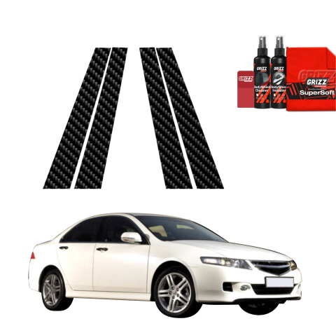 Bodyshield - Folie de protecție 4în1 din carbon pentru coloana B - Honda Accord 7 Facelift (2005-2007)