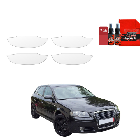Bodyshield - Folie de protecție 4în1 pentru adâncituri mânere uși - Audi A3 8P Hatchback 5D (2003-2008)