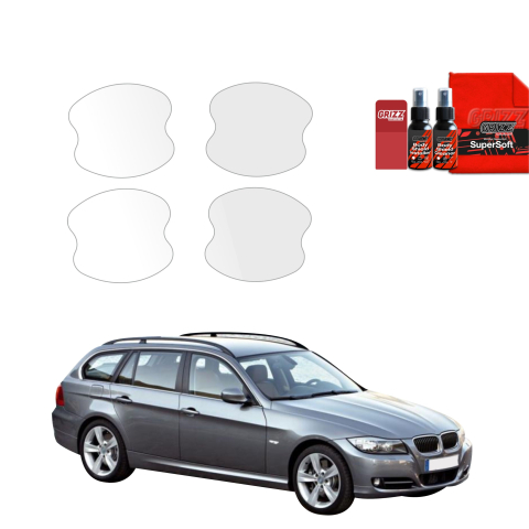 Bodyshield - Folie de protecție 4în1 pentru adâncituri mânere uși - BMW 3 E91 Kombi Pre-LCI (2004-2008)