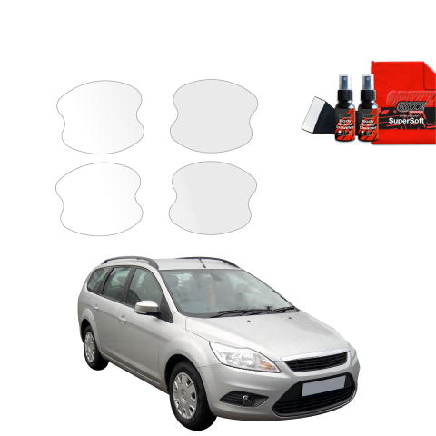 Bodyshield - Folie de protecție 4în1 pentru adâncituri mânere uși - Ford Focus Mk2 Kombi Facelifting (2007-2011)