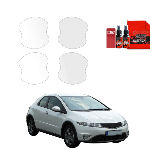 Bodyshield - Folie de protecție 4în1 pentru adâncituri mânere uși - Honda Civic 8 Hatchback 5D (2009-2011)