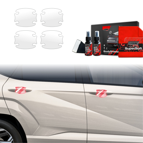 Bodyshield - Folie de protecție 4în1 pentru adâncituri mânere uși - Hyundai Kona N-Line (2023-2026)