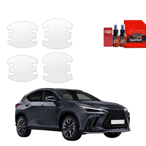 Bodyshield - Folie de protecție 4în1 pentru adâncituri mânere uși - Lexus NX 350h (2021-2023)