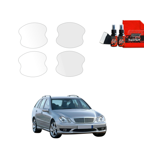 Bodyshield - Folie de protecție 4în1 pentru adâncituri mânere uși - Mercedes Benz C Clasa S203 Combi (2001-2007)