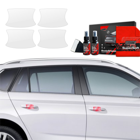 Bodyshield - Folie de protecție 4în1 pentru adâncituri mânere uși - Skoda Kamiq (2019-2025)