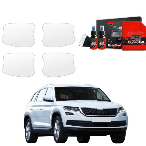 Bodyshield - Folie de protecție 4în1 pentru adâncituri mânere uși - Skoda Kodiaq (2016-2023)
