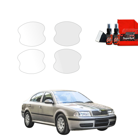 Bodyshield - Folie de protecție 4în1 pentru adâncituri mânere uși - Skoda Octavia (1996-2010)