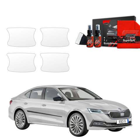 Bodyshield - Folie de protecție 4în1 pentru adâncituri mânere uși - Skoda Octavia 4 Hatchback (2019-2024)