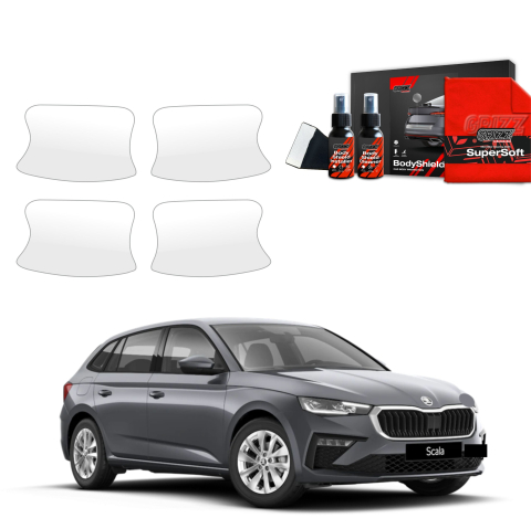 Bodyshield - Folie de protecție 4în1 pentru adâncituri mânere uși - Skoda Scala (2023- 2025)