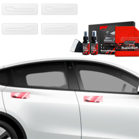 Bodyshield - Folie de protecție 4în1 pentru adâncituri mânere uși - Tesla Model Y (2020-2024)