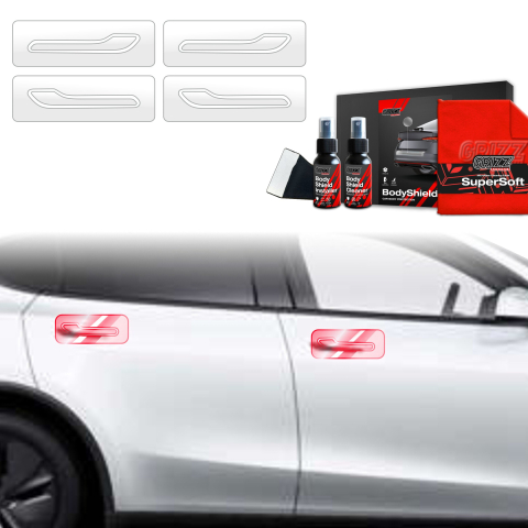 Bodyshield - Folie de protecție 4în1 pentru adâncituri mânere uși - Tesla Model Y Juniper (2024-2025)