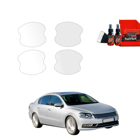 Bodyshield - Folie de protecție 4în1 pentru adâncituri mânere uși - Volkswagen Passat B7 Sedan (2010-2014)